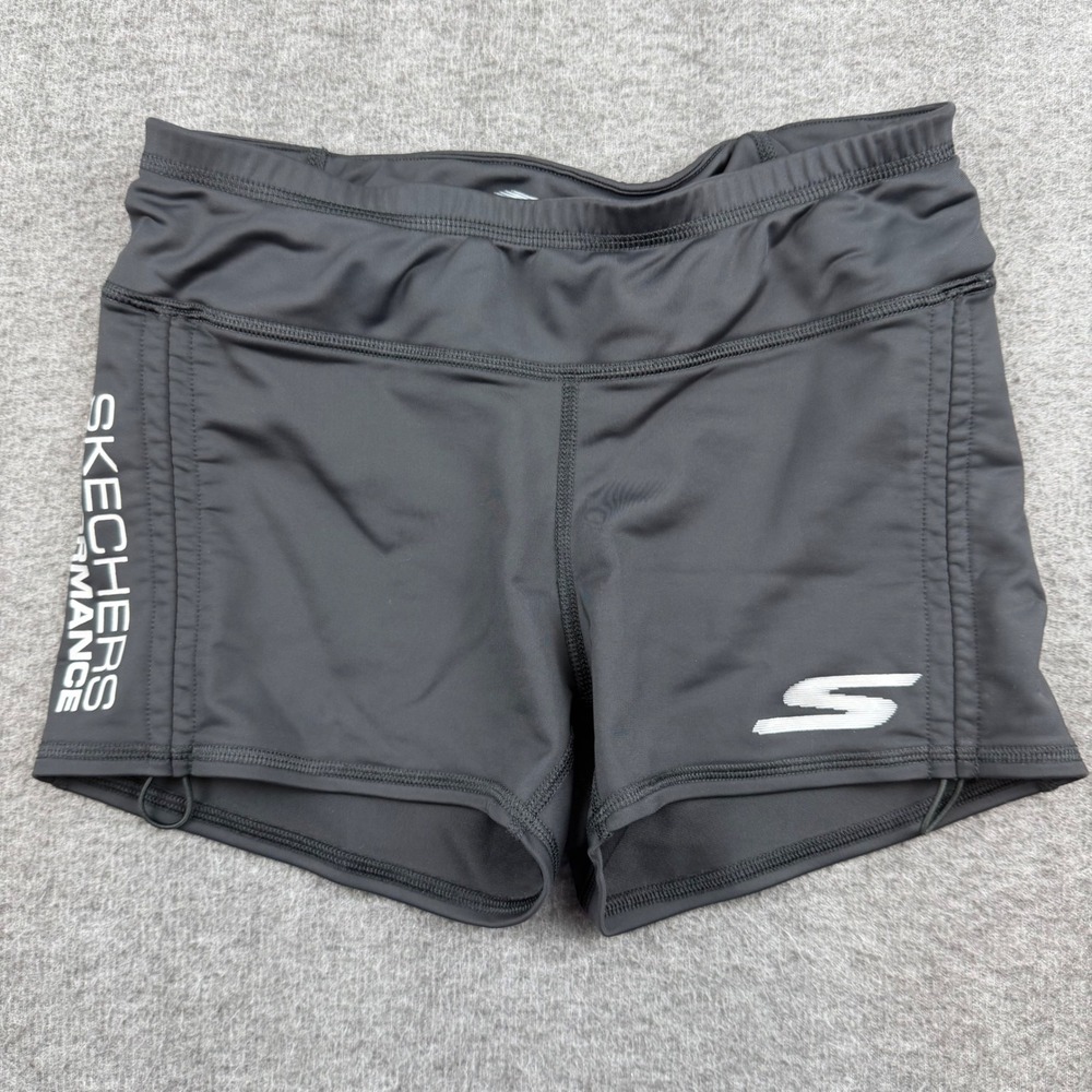 Skechers Performance‎ Athletic Shorts Womens Large Black EGWSH1 Compression